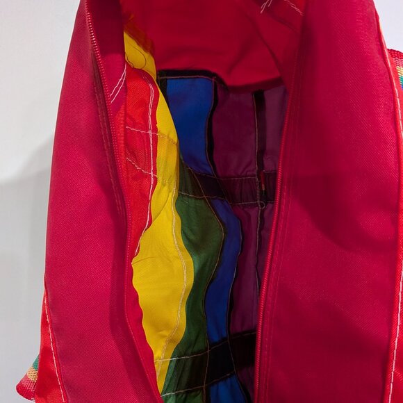 Rainbow Duffle Bag with Removable Strap VINTAGE - Picture 4 of 4